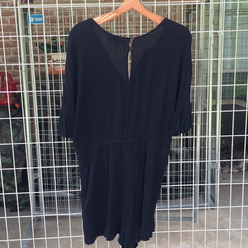 Black Ruffle Romper - Picture 3 of 4